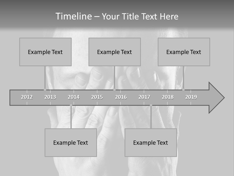 A Man Covering His Face With His Hands PowerPoint Template
