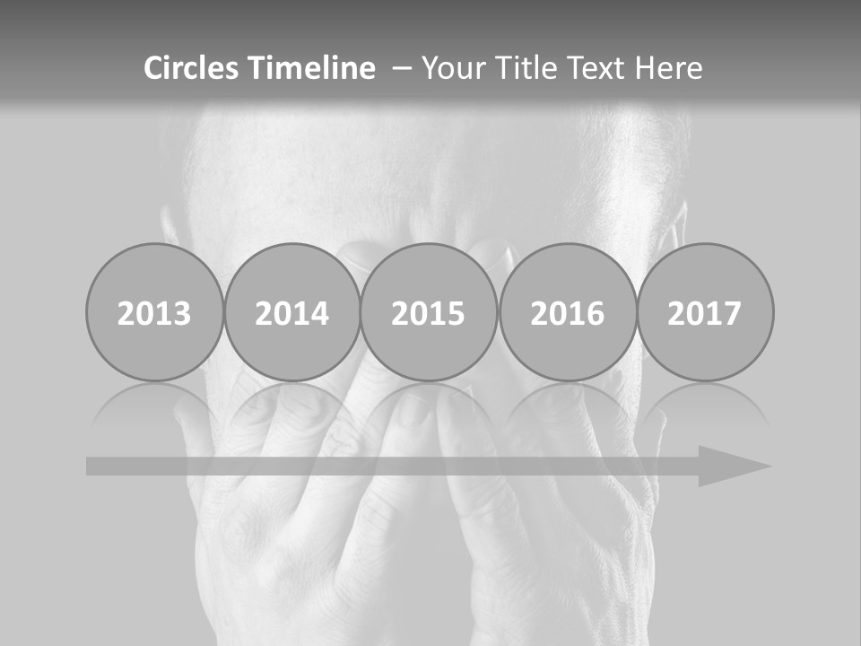 A Man Covering His Face With His Hands PowerPoint Template