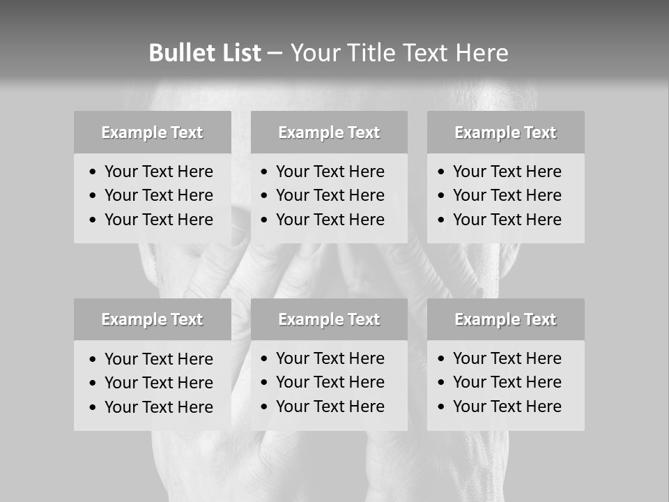 A Man Covering His Face With His Hands PowerPoint Template