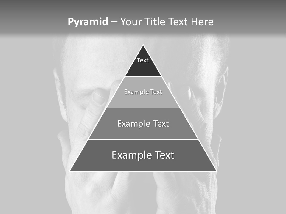 A Man Covering His Face With His Hands PowerPoint Template