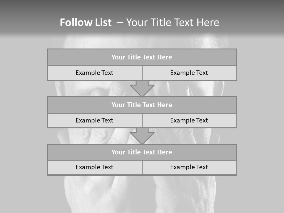 A Man Covering His Face With His Hands PowerPoint Template