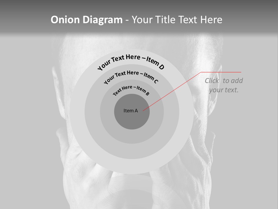 A Man Covering His Face With His Hands PowerPoint Template
