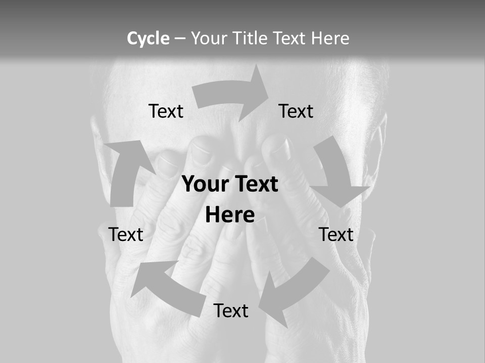 A Man Covering His Face With His Hands PowerPoint Template