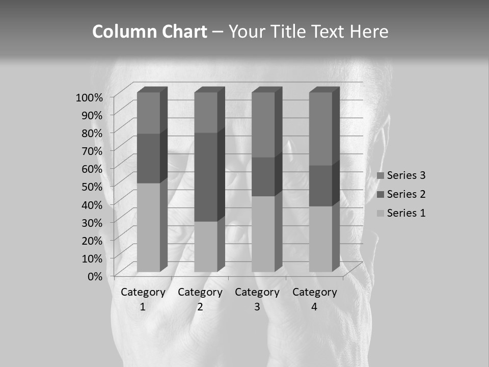 A Man Covering His Face With His Hands PowerPoint Template