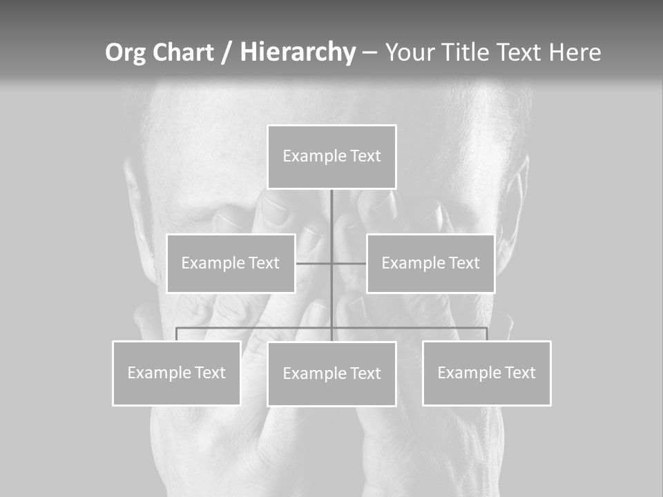 A Man Covering His Face With His Hands PowerPoint Template