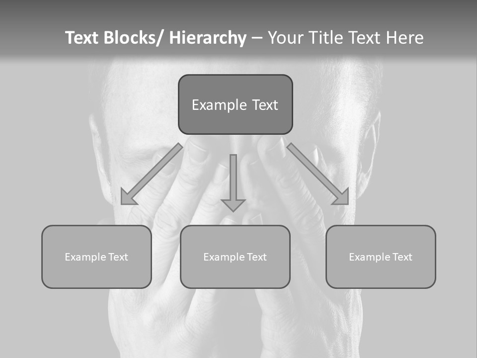 A Man Covering His Face With His Hands PowerPoint Template