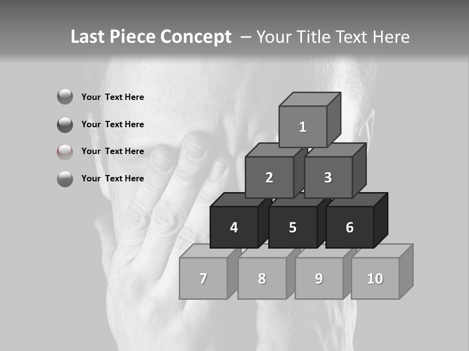 A Man Covering His Face With His Hands PowerPoint Template
