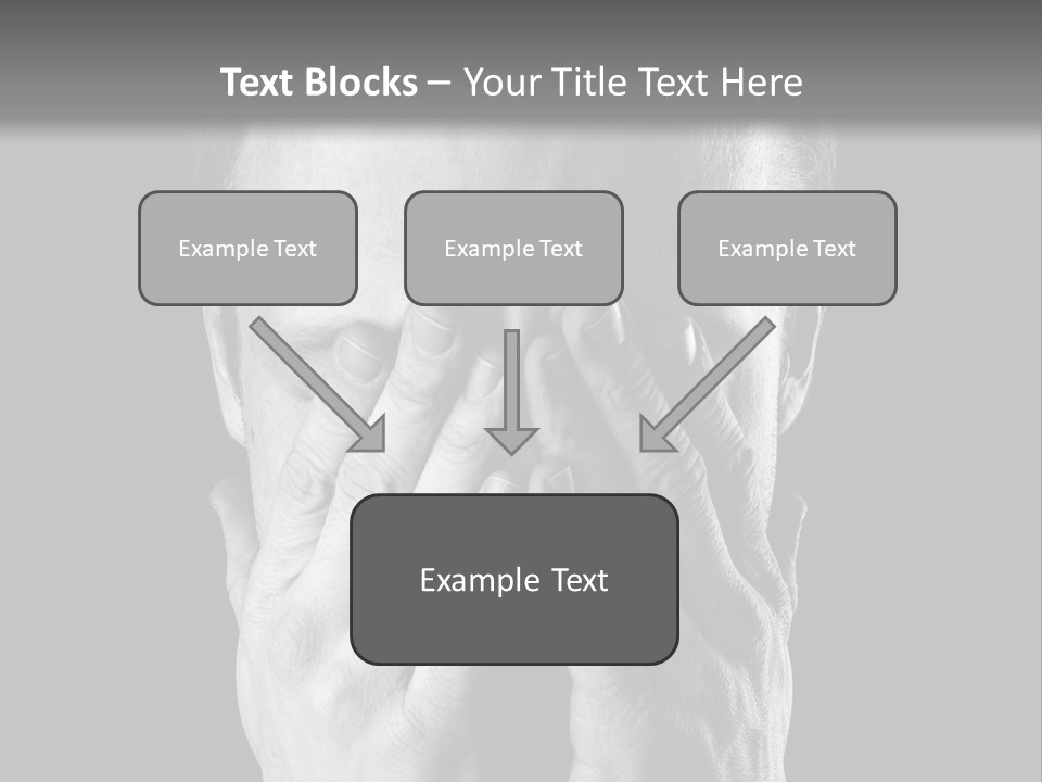 A Man Covering His Face With His Hands PowerPoint Template