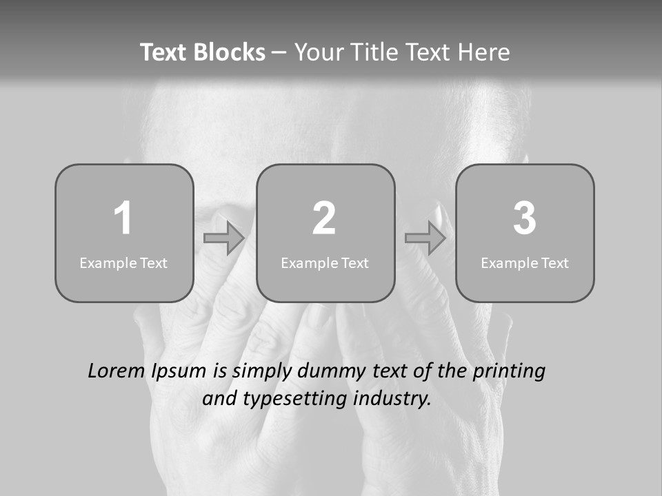 A Man Covering His Face With His Hands PowerPoint Template