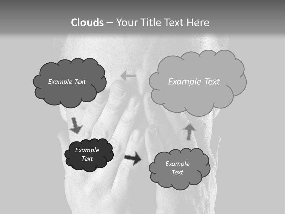 A Man Covering His Face With His Hands PowerPoint Template