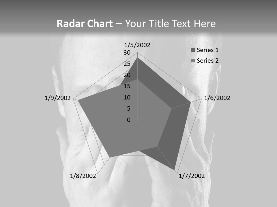 A Man Covering His Face With His Hands PowerPoint Template