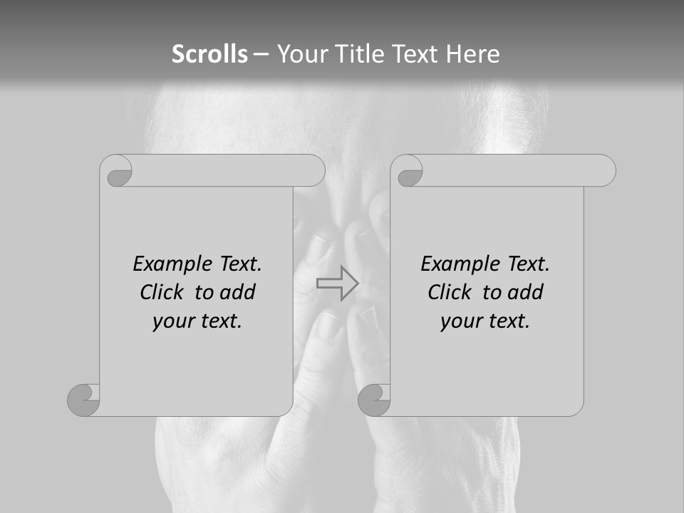 A Man Covering His Face With His Hands PowerPoint Template