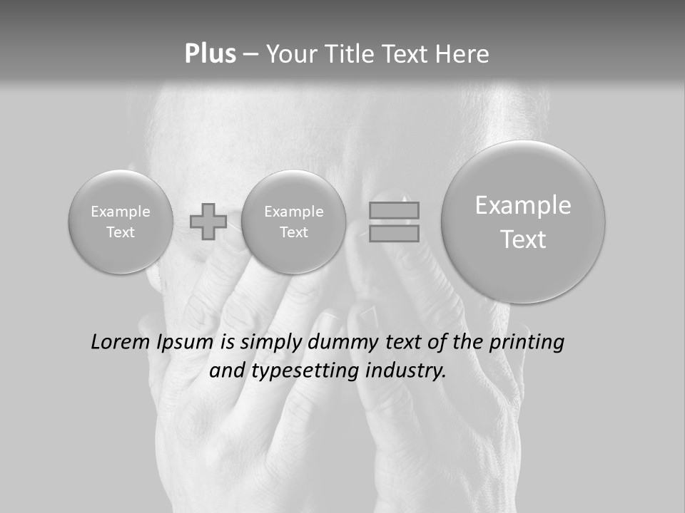 A Man Covering His Face With His Hands PowerPoint Template