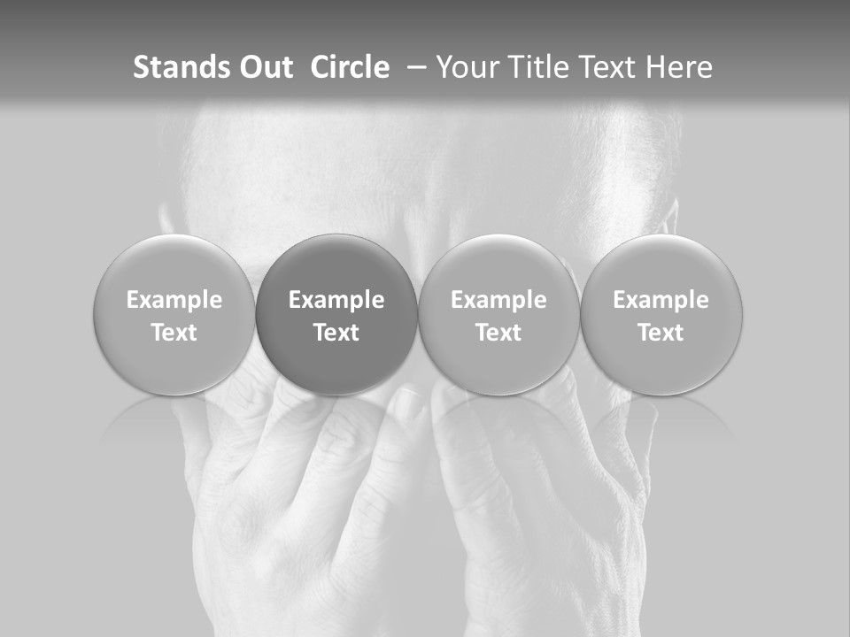 A Man Covering His Face With His Hands PowerPoint Template