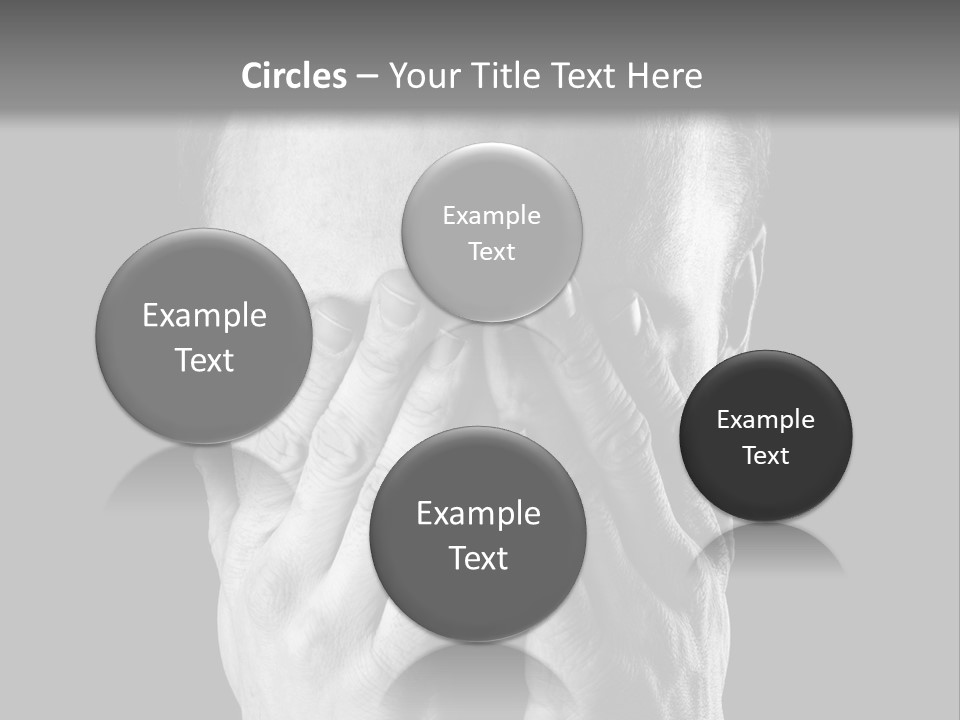 A Man Covering His Face With His Hands PowerPoint Template