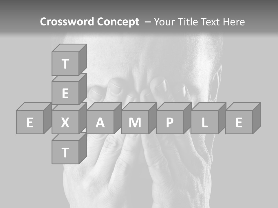 A Man Covering His Face With His Hands PowerPoint Template