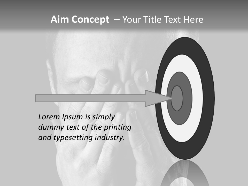 A Man Covering His Face With His Hands PowerPoint Template