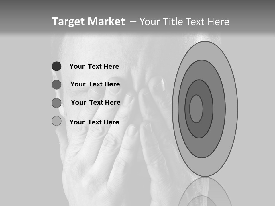 A Man Covering His Face With His Hands PowerPoint Template