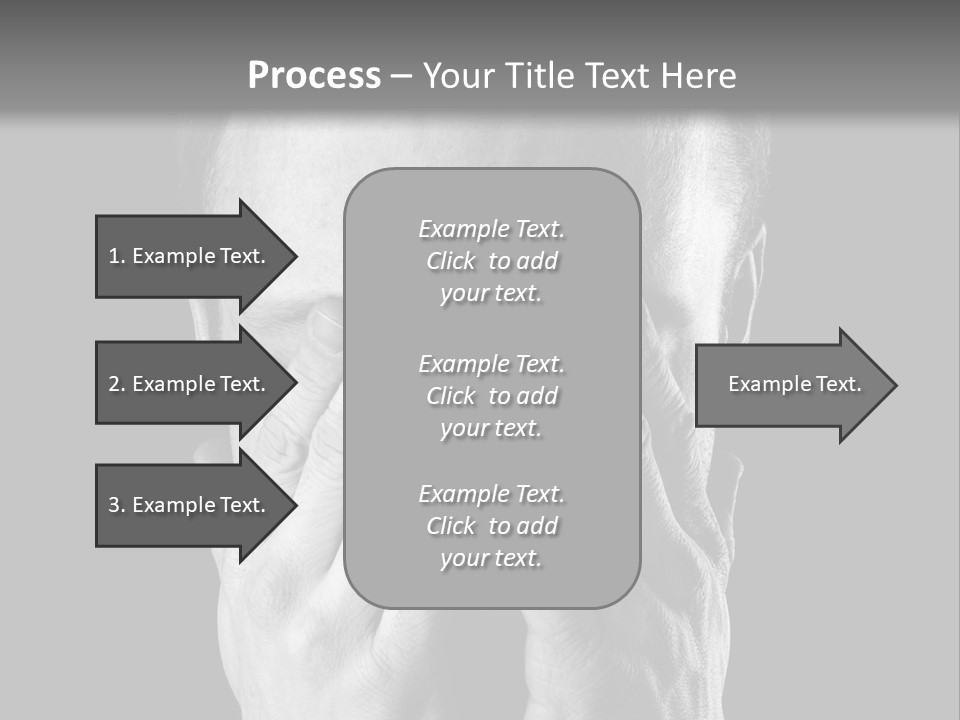 A Man Covering His Face With His Hands PowerPoint Template