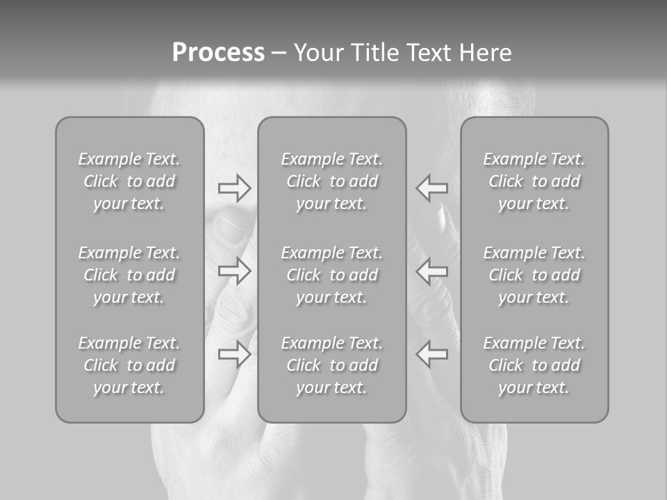 A Man Covering His Face With His Hands PowerPoint Template