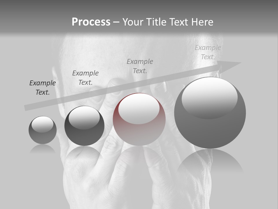 A Man Covering His Face With His Hands PowerPoint Template