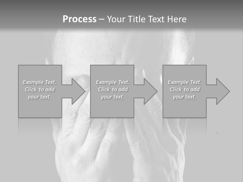 A Man Covering His Face With His Hands PowerPoint Template