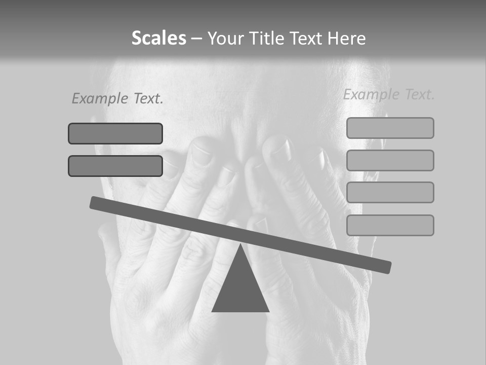 A Man Covering His Face With His Hands PowerPoint Template