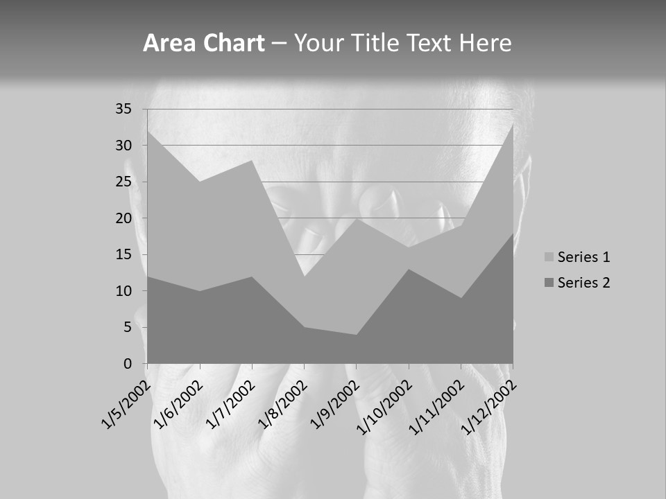A Man Covering His Face With His Hands PowerPoint Template