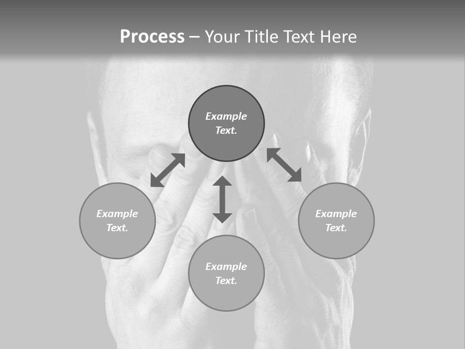 A Man Covering His Face With His Hands PowerPoint Template