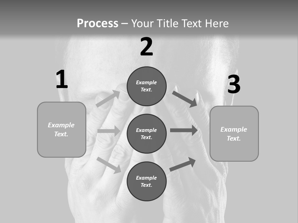 A Man Covering His Face With His Hands PowerPoint Template