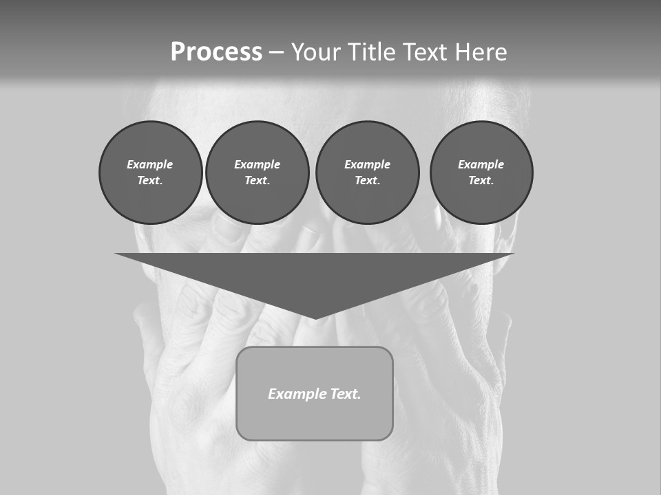 A Man Covering His Face With His Hands PowerPoint Template