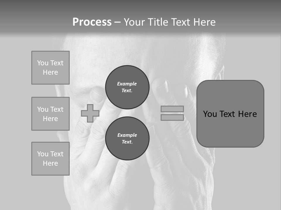 A Man Covering His Face With His Hands PowerPoint Template