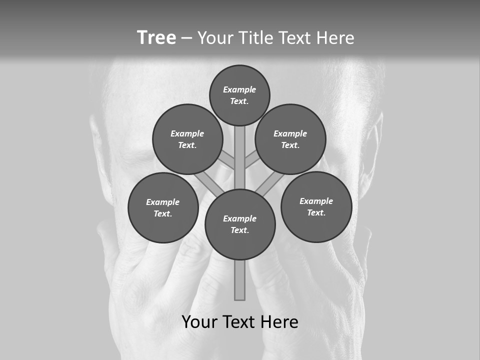 A Man Covering His Face With His Hands PowerPoint Template