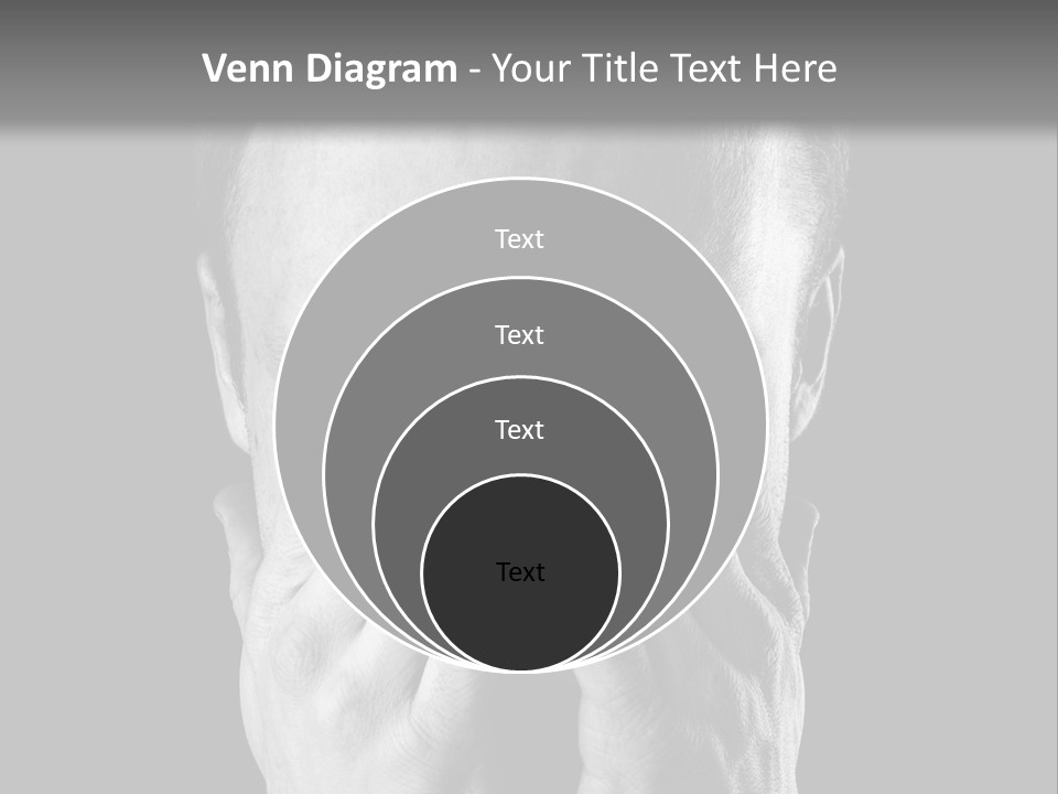 A Man Covering His Face With His Hands PowerPoint Template