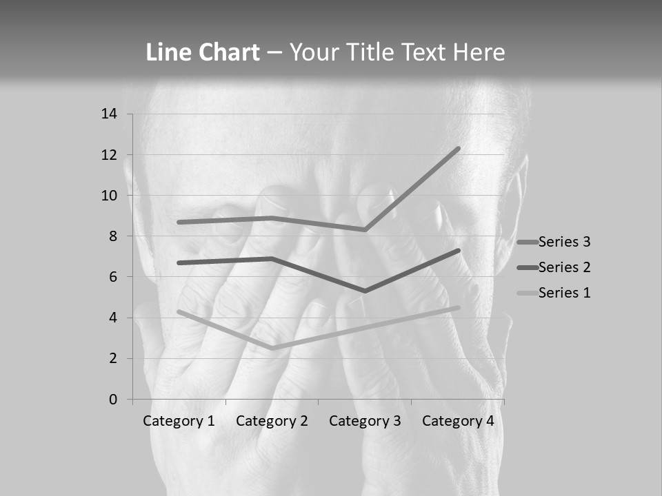A Man Covering His Face With His Hands PowerPoint Template