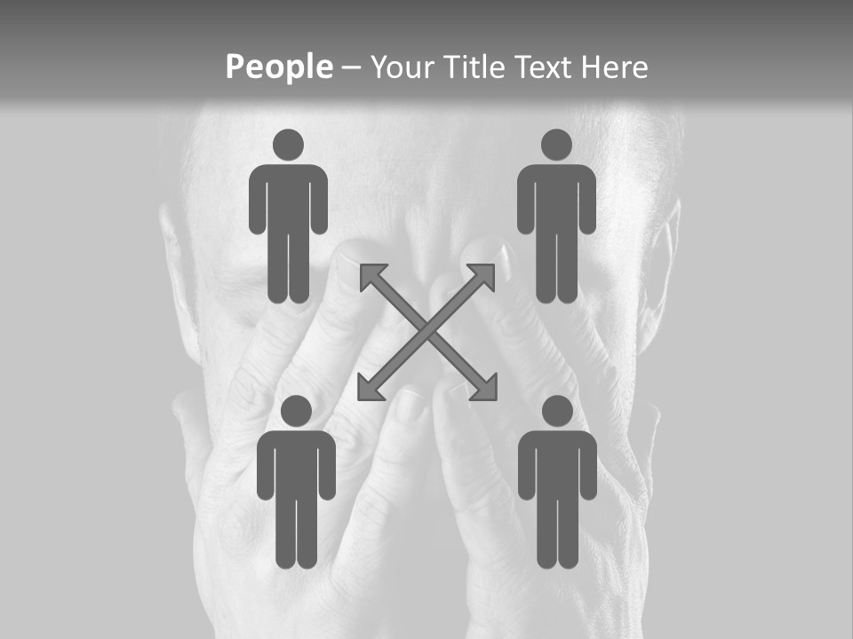 A Man Covering His Face With His Hands PowerPoint Template