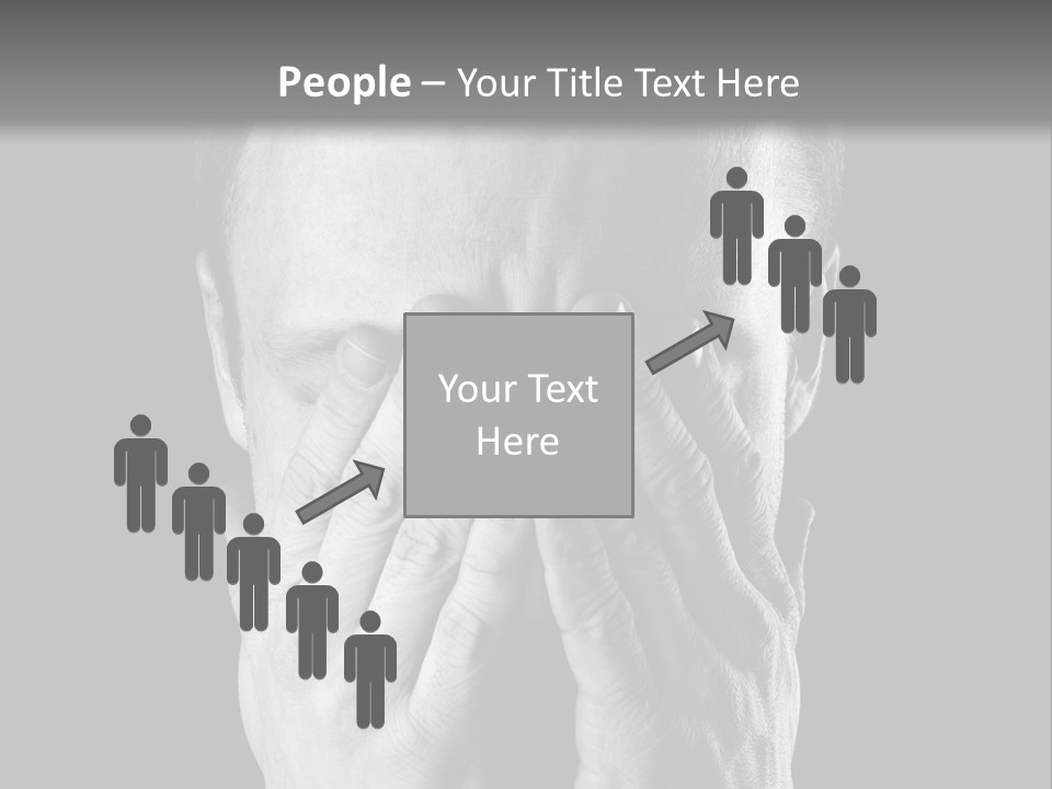 A Man Covering His Face With His Hands PowerPoint Template