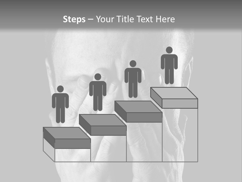 A Man Covering His Face With His Hands PowerPoint Template