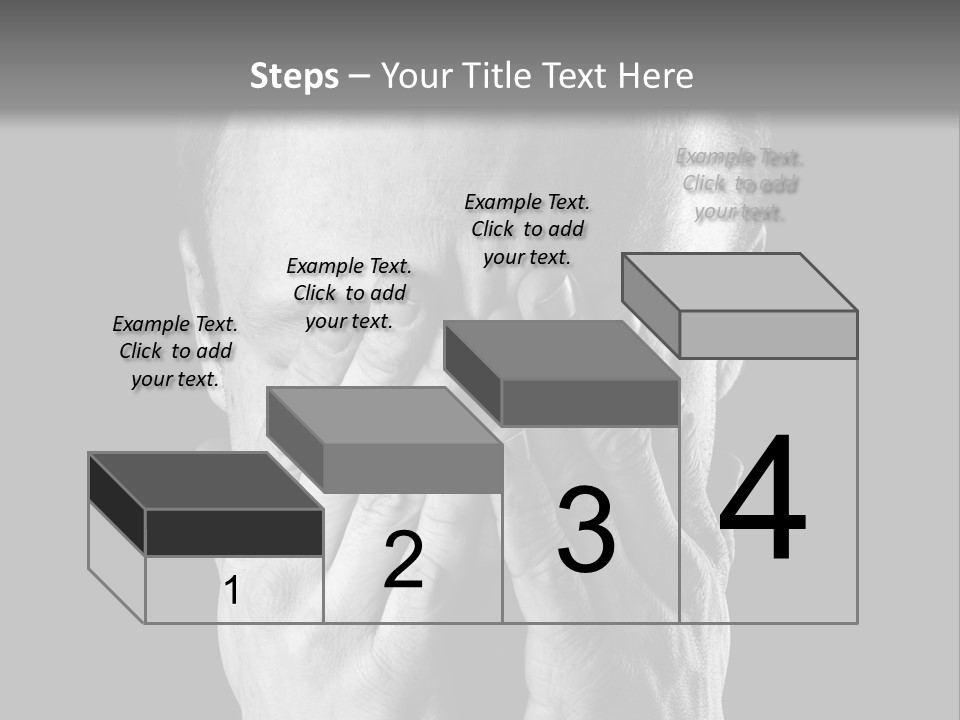 A Man Covering His Face With His Hands PowerPoint Template
