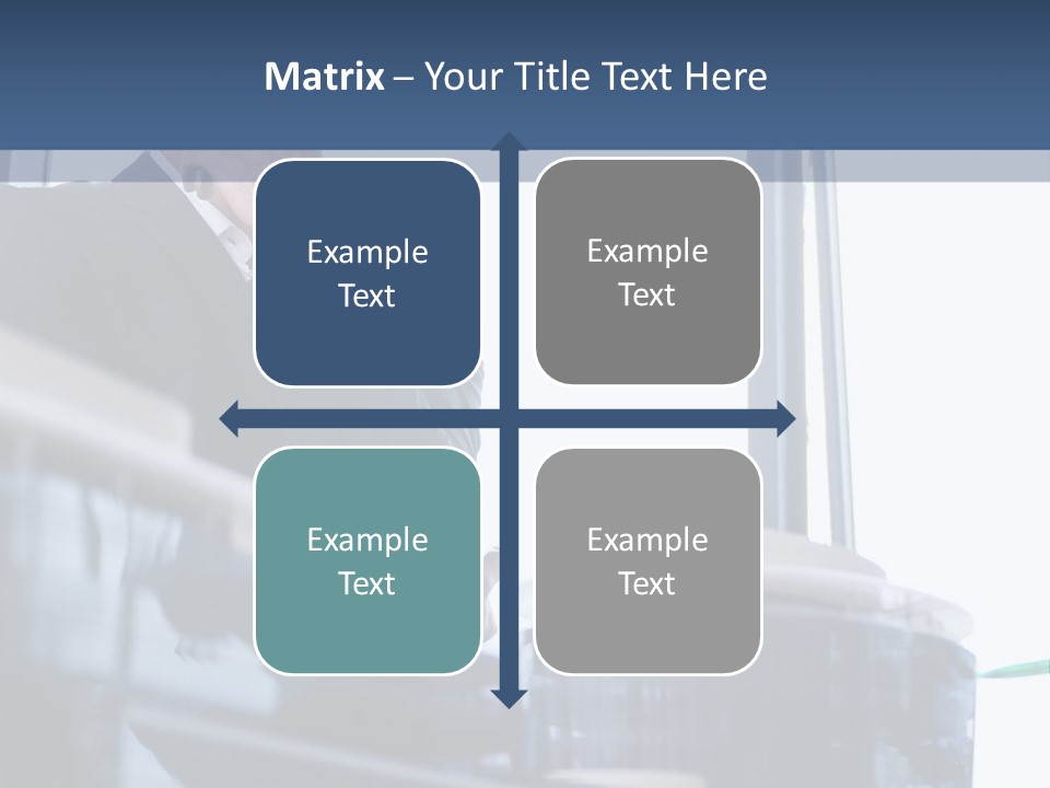 A Man Standing In Front Of A Window In A Building PowerPoint Template