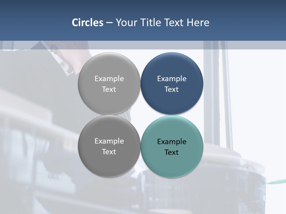 A Man Standing In Front Of A Window In A Building PowerPoint Template