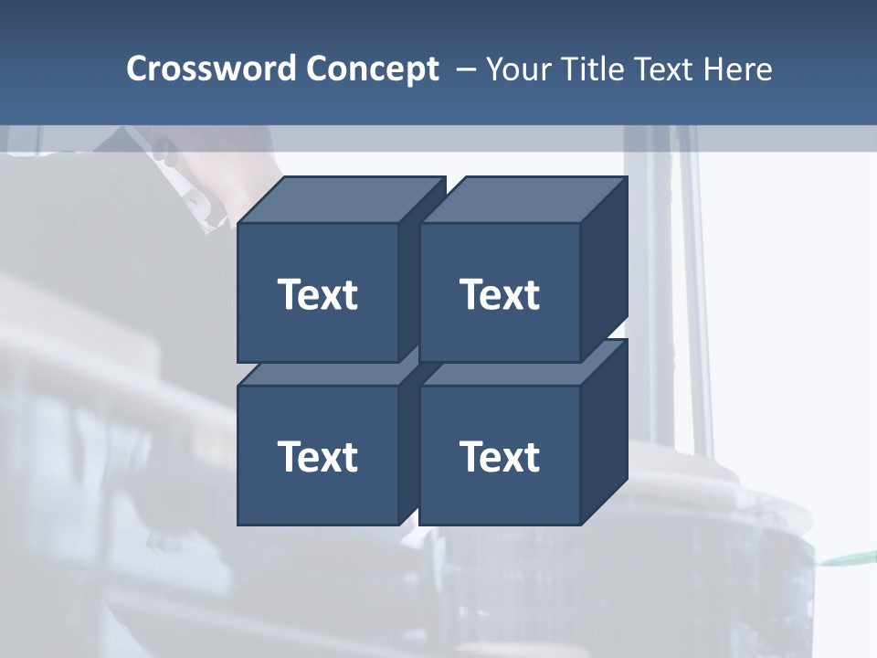 A Man Standing In Front Of A Window In A Building PowerPoint Template