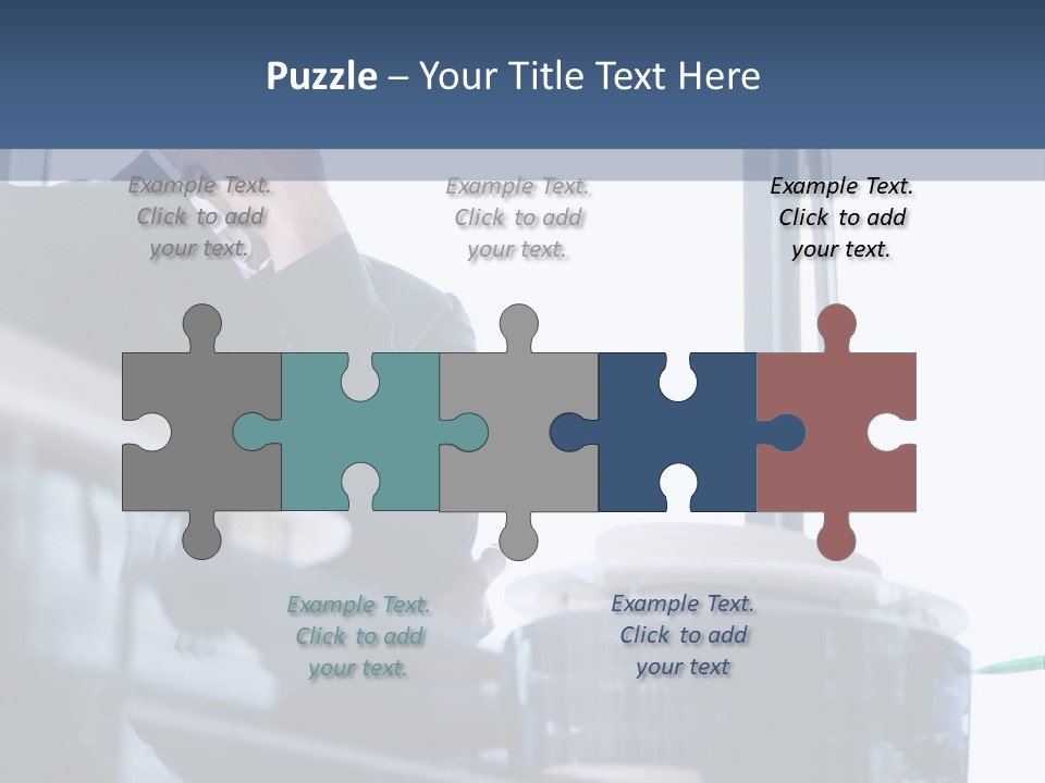 A Man Standing In Front Of A Window In A Building PowerPoint Template