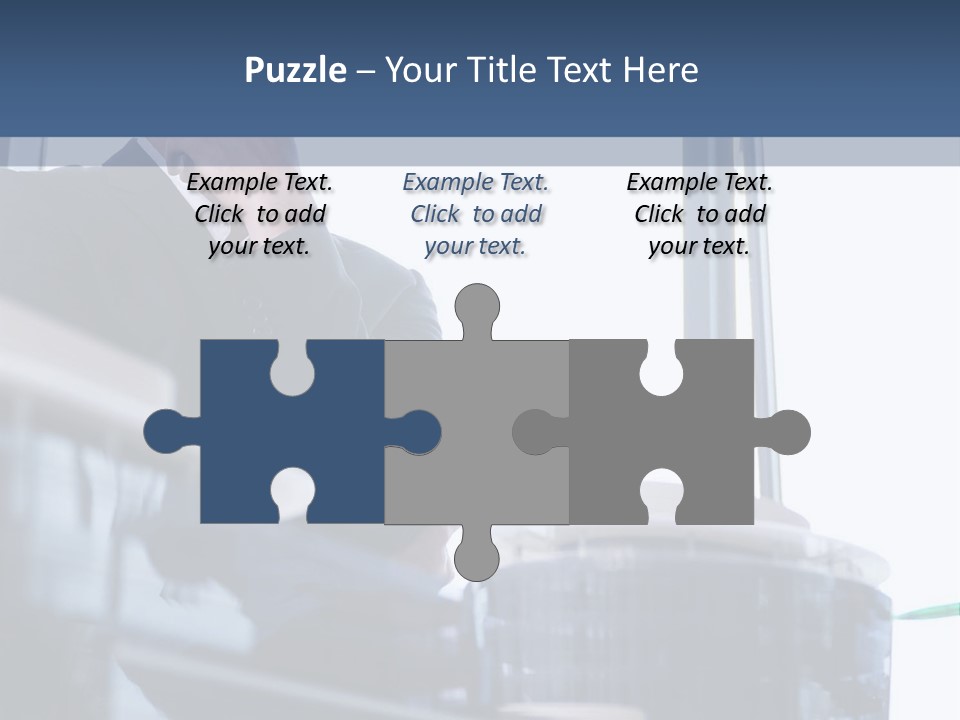 A Man Standing In Front Of A Window In A Building PowerPoint Template