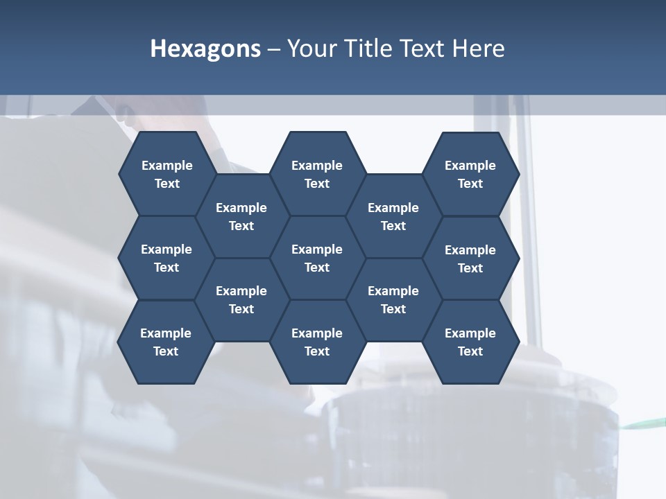 A Man Standing In Front Of A Window In A Building PowerPoint Template