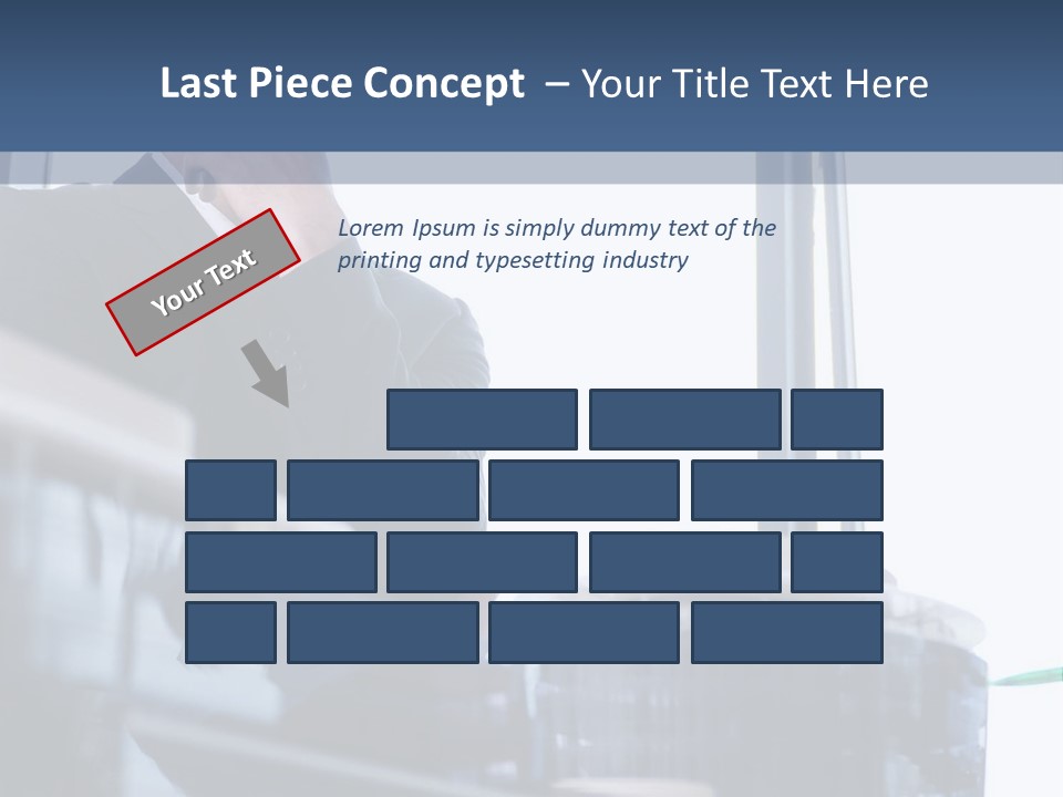 A Man Standing In Front Of A Window In A Building PowerPoint Template