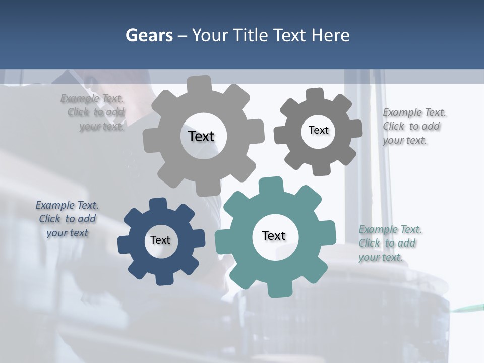 A Man Standing In Front Of A Window In A Building PowerPoint Template