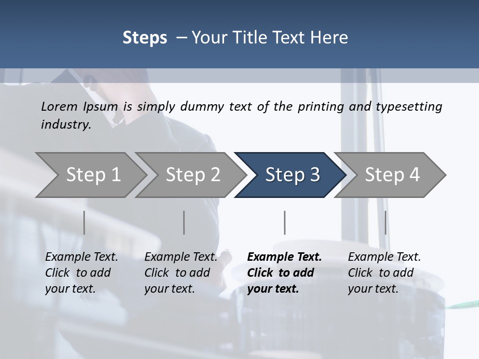A Man Standing In Front Of A Window In A Building PowerPoint Template