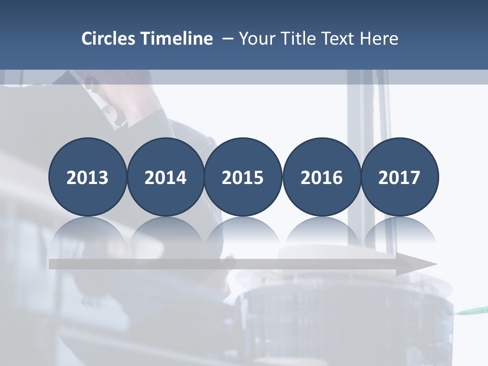 A Man Standing In Front Of A Window In A Building PowerPoint Template