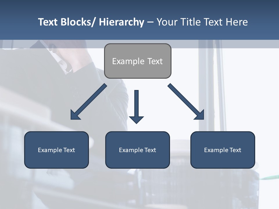 A Man Standing In Front Of A Window In A Building PowerPoint Template